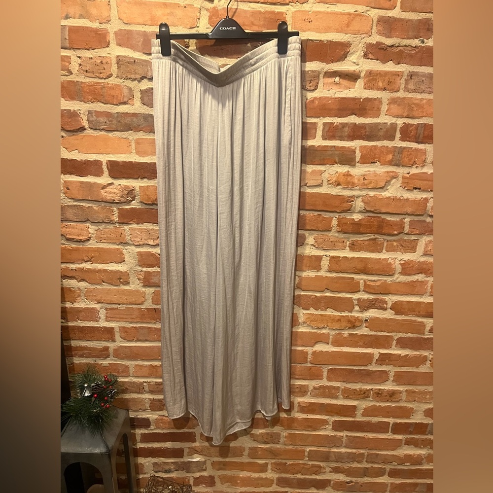 Zara Flowy Wide Leg pant Cream size XXL - Picture 2 of 4